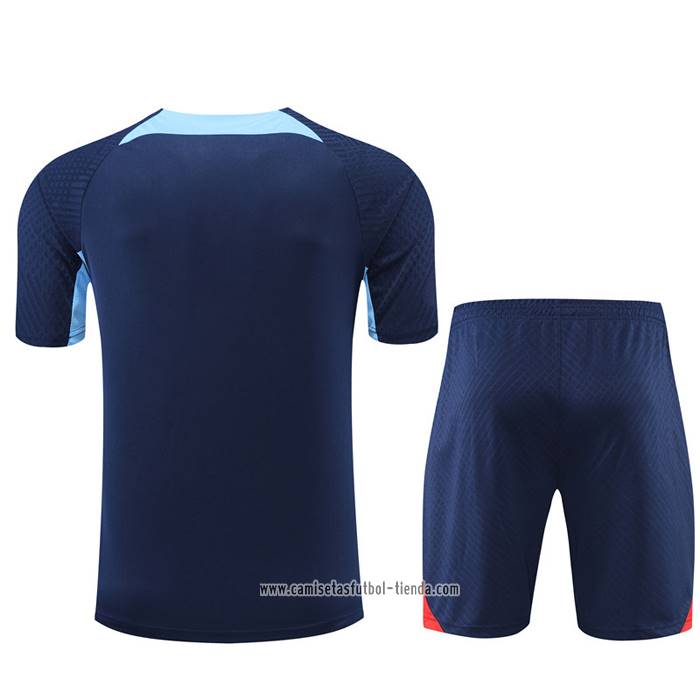 Chandal del Barcelona 2022 2023 Manga Corta Azul - Pantalon Corto